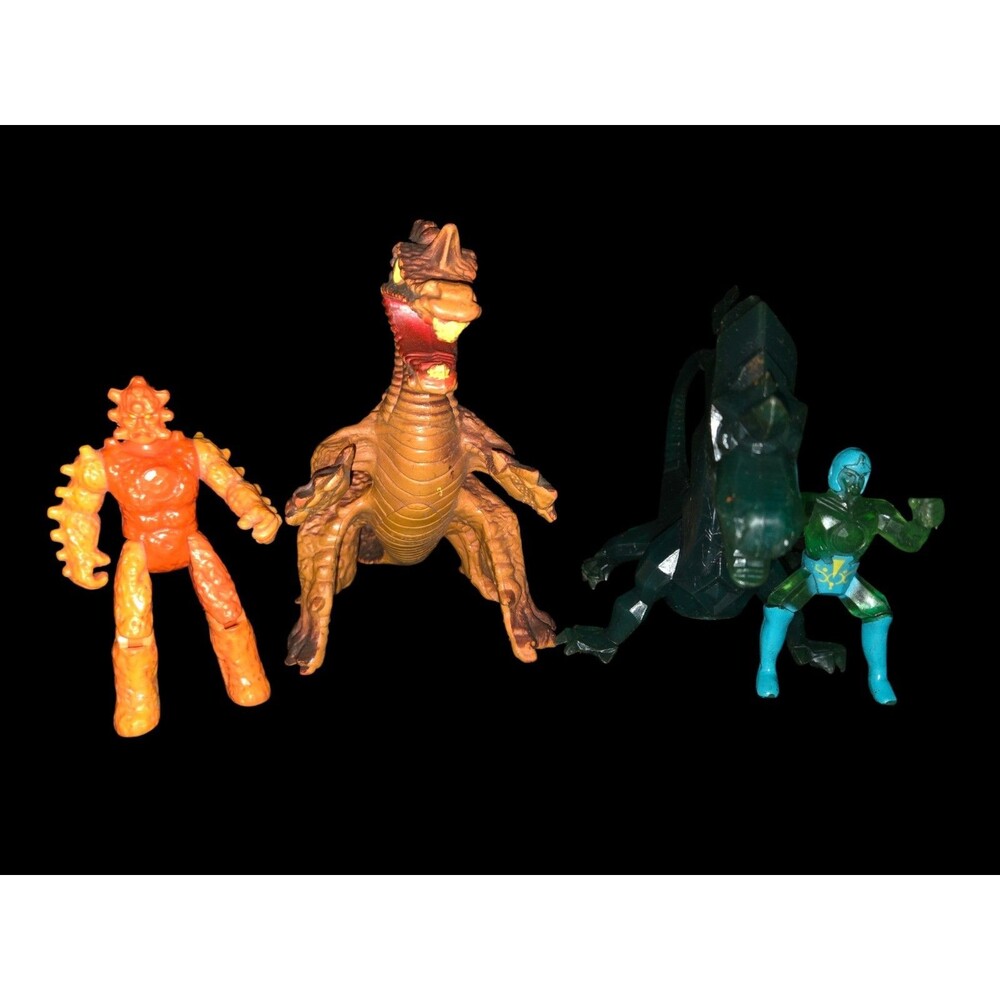 Lot of 4 Vintage 1982 Remco Crystal Dragon Saga Action Figures